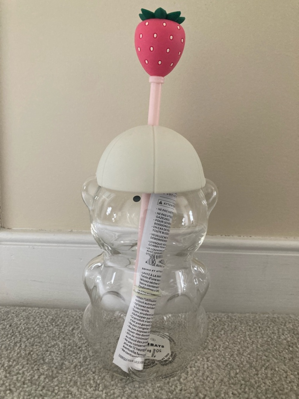 2026 Starbucks Pink Bearista Bear Glass Cold Cup - Picture 6 of 7